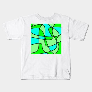 FreeFlow -- Green and Blue Kids T-Shirt